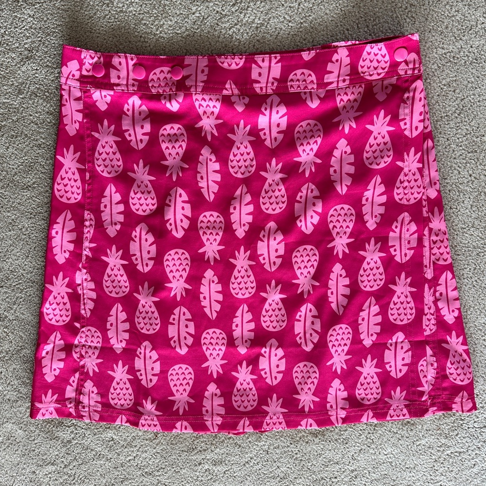 Charlie Paige Pink Pineapple Print Skirt